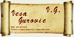 Vesa Gurović vizit kartica